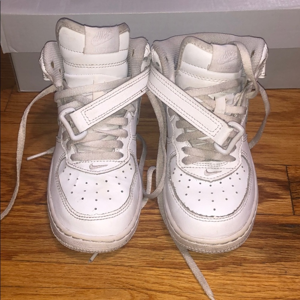 Toddler White Nike Force 1 Mid Size 12